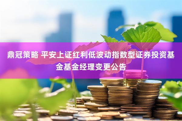 鼎冠策略 平安上证红利低波动指数型证券投资基金基金经理变更公告
