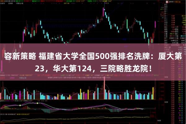 容新策略 福建省大学全国500强排名洗牌：厦大第23，华大第124，三院略胜龙院！