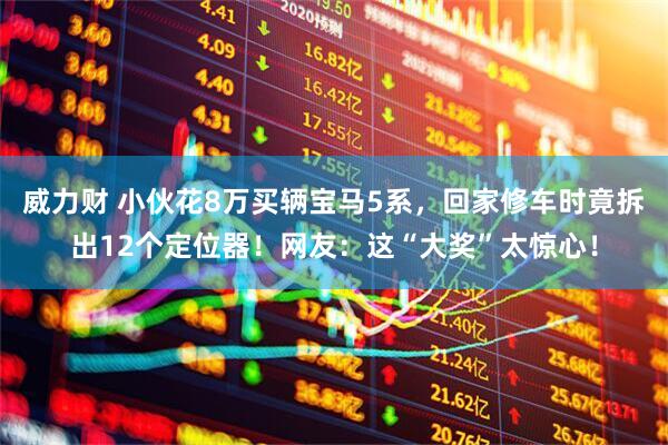 威力财 小伙花8万买辆宝马5系，回家修车时竟拆出12个定位器！网友：这“大奖”太惊心！